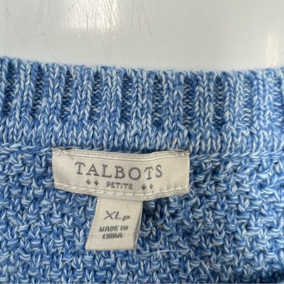 Talbots women’s petite blue sweater XLp L93-32 - Picture 6 of 6